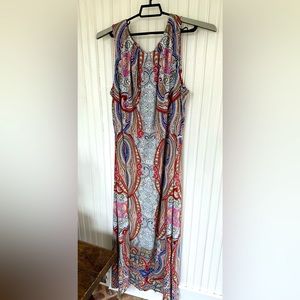 London Times “Woman”, Size 3X (fits 24W), Maxi Dress, Flowy/Spring/Summrr